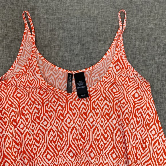 Bisou Bisou Michele Bohot Boho Sleeveless Top Small Shark Bite Bright Orange - Picture 2 of 9